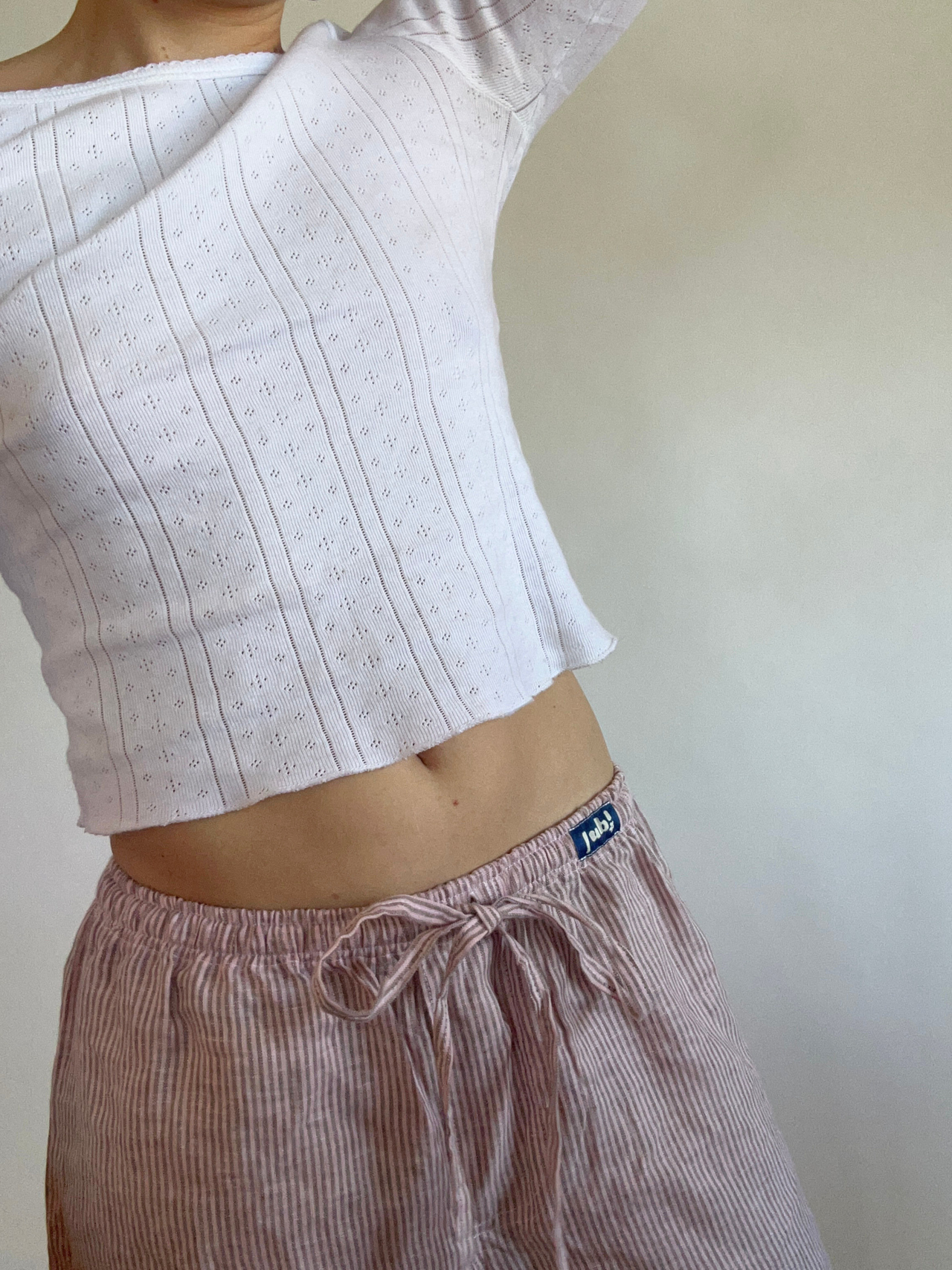 Plum Pants Petal Stripes