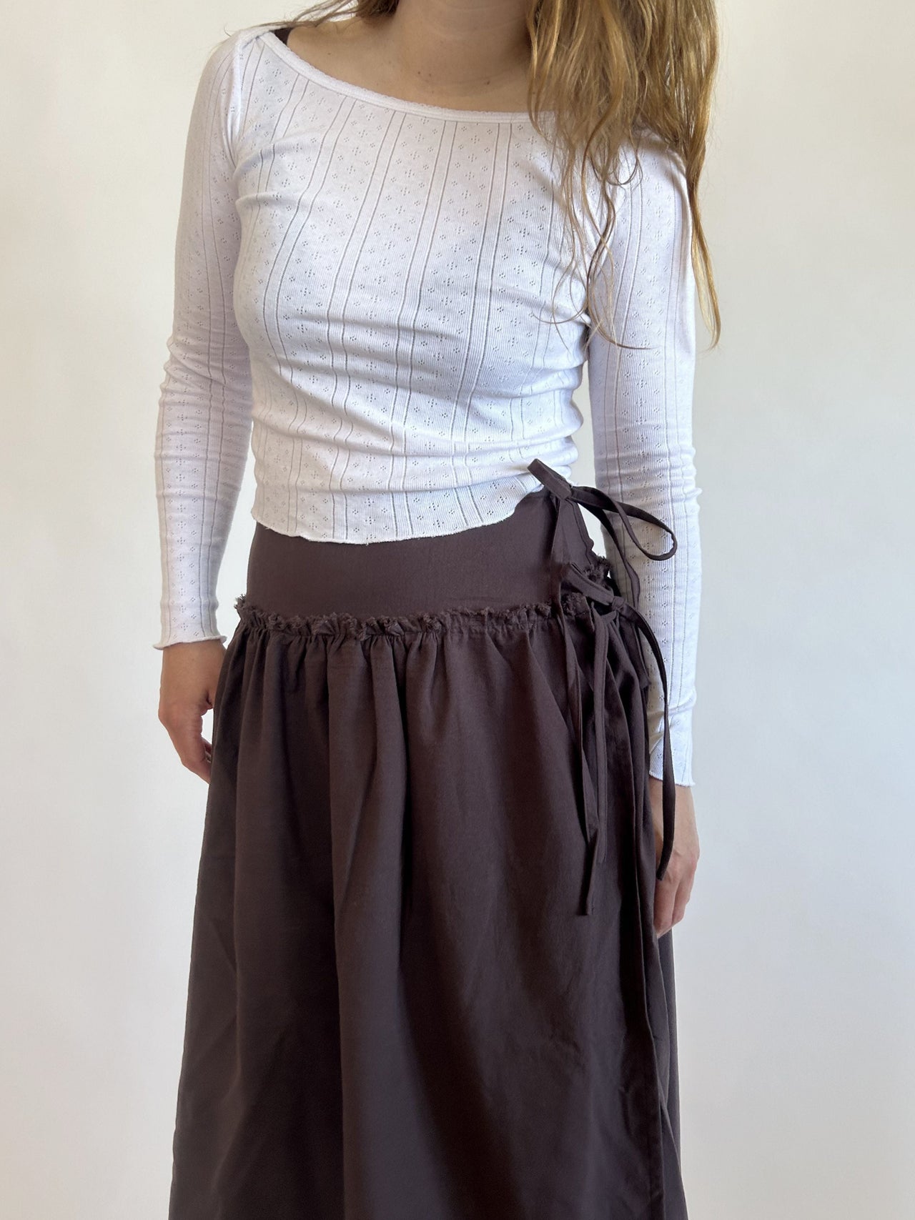 Wells Wrap Skirt Espresso