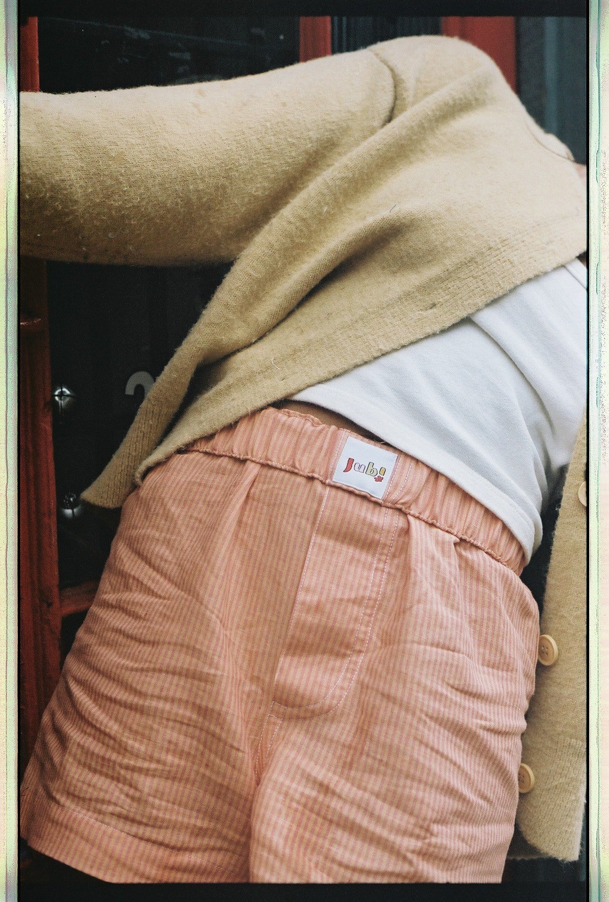 Boxer Shorts Apricot Stripe