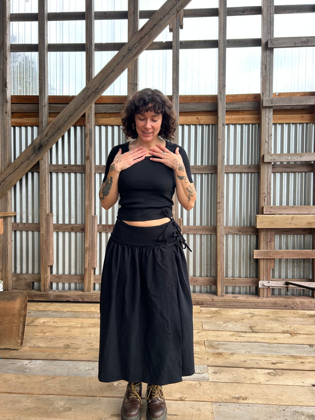 Wells Wrap Skirt Black