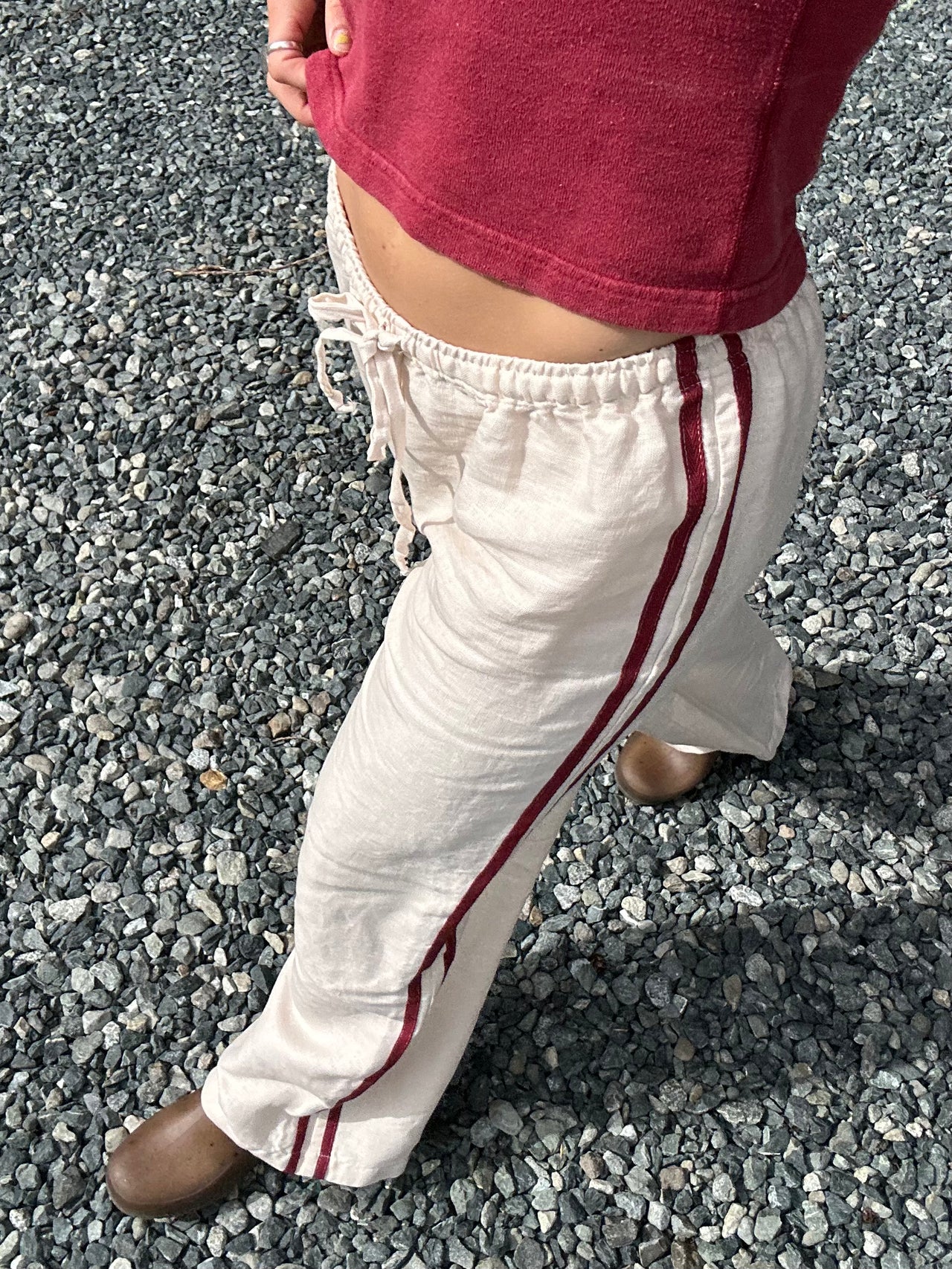 Tate Track Pant Red Stripe
