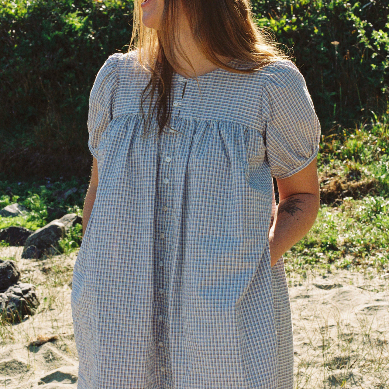 Babydoll Mini Blue Check