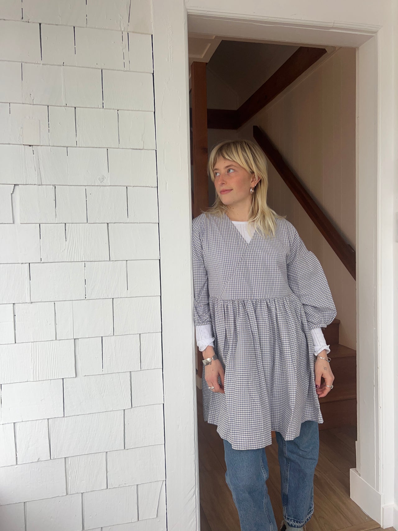 Wren Mini Blue Check