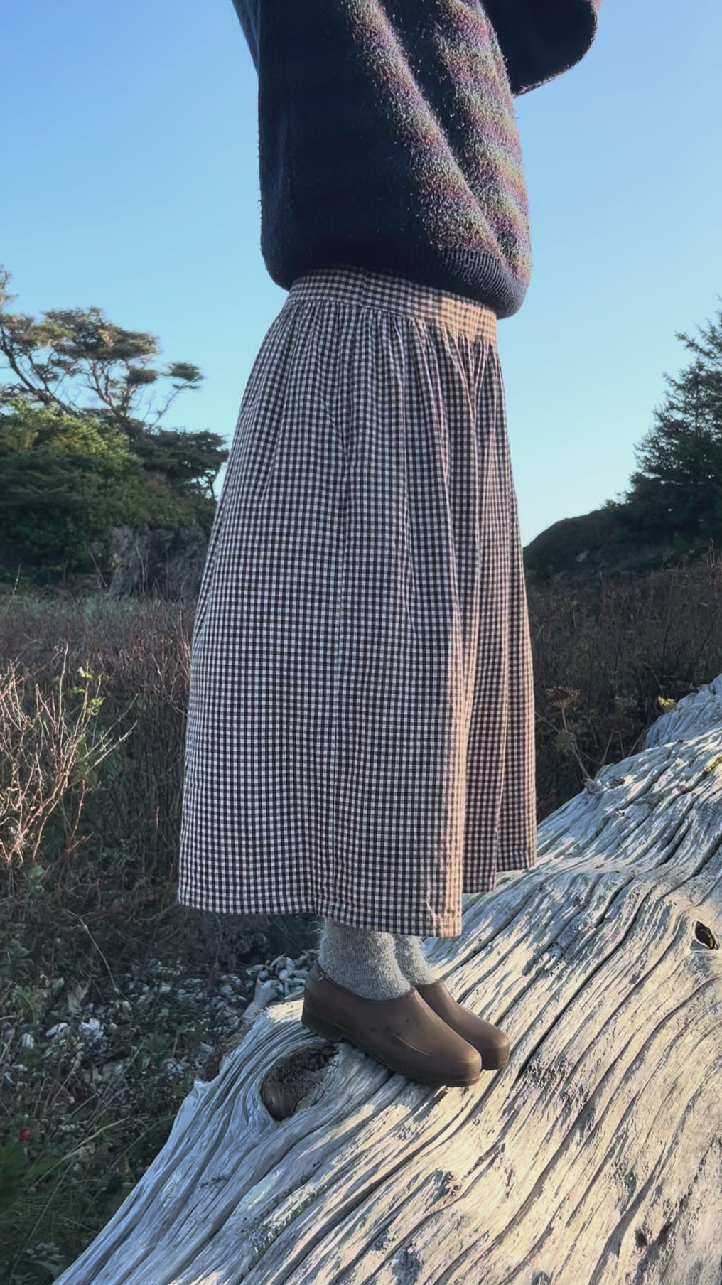 Soren Skirt in Chocolate Check - Jubi